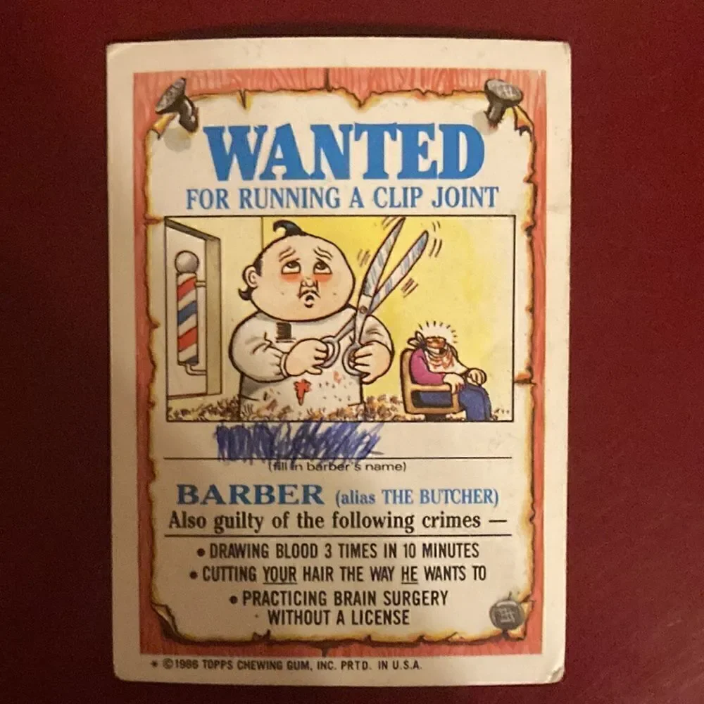 Vintage Garbage Pail Kids Card